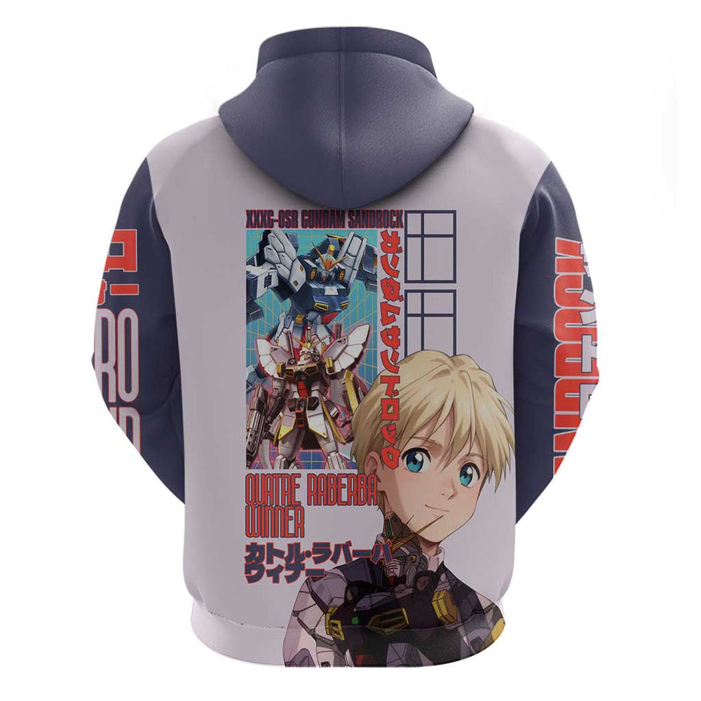 Sandrock x Quatre Raberba Winner Gundam Wing Endless Hoodie Japan Anime Style Sandrock x Quatre Raberba Winner Gundam Wing Endless Hoodie Japan Anime Style