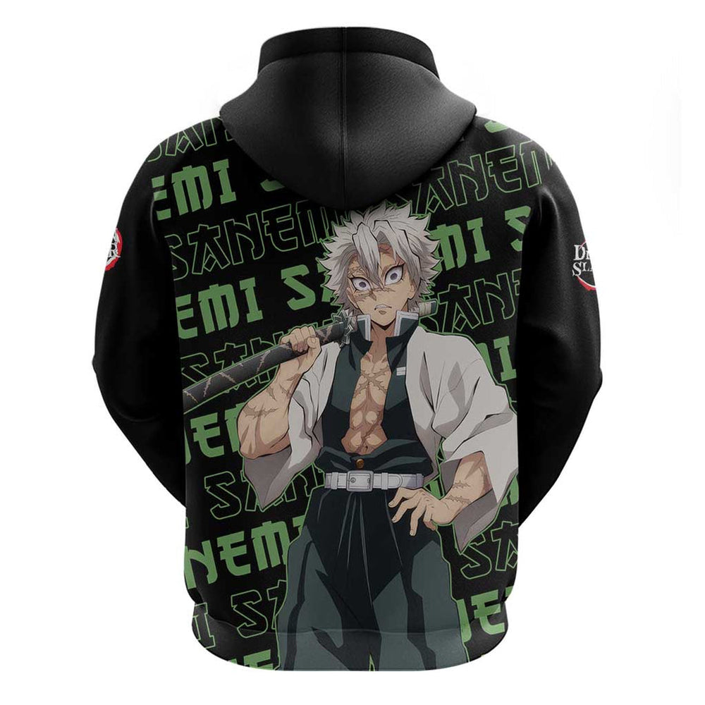 Sanemi Shinazugawa - Demon Slayer Hoodie Anime Mix Pattern Style Sanemi Shinazugawa - Demon Slayer Hoodie Anime Mix Pattern Style