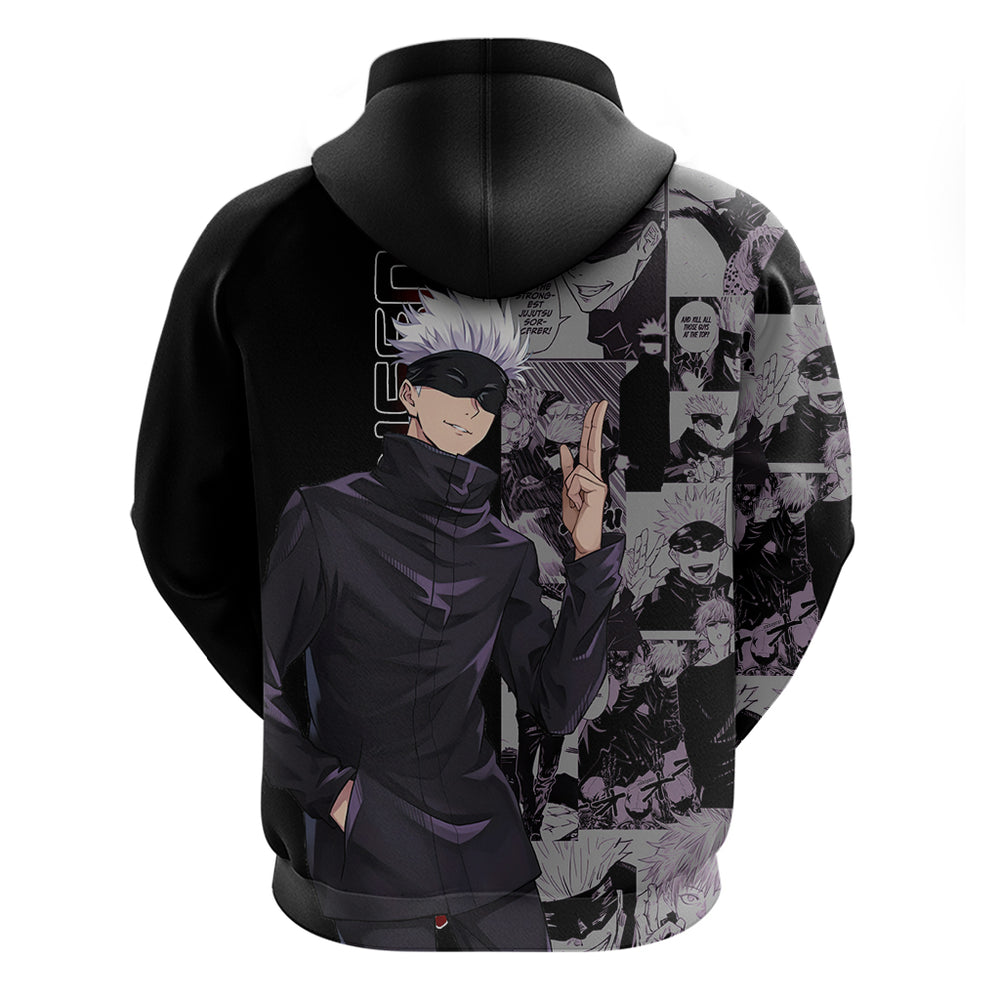 Satoru Gojo - Jujutsu Kaisen Hoodie Manga Style Satoru Gojo - Jujutsu Kaisen Hoodie Manga Style