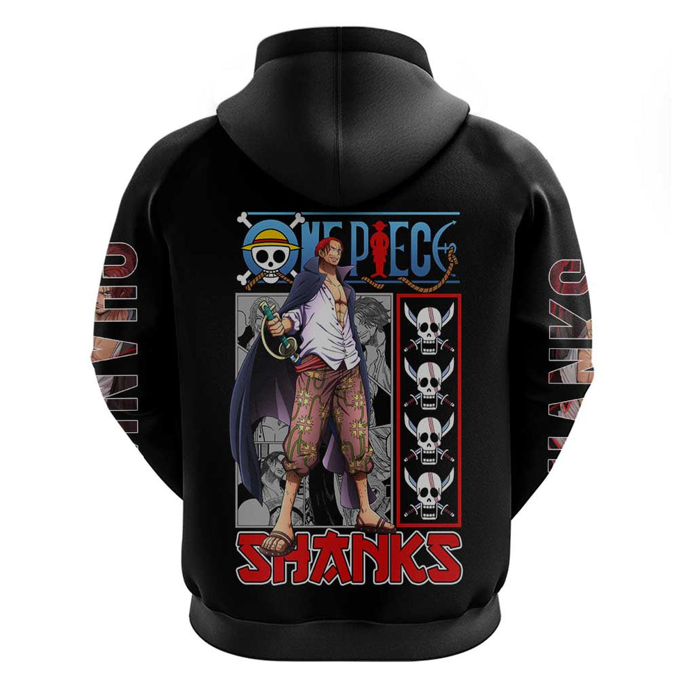 Shanks One Piece Hoodie Anime Style Shanks One Piece Hoodie Anime Style