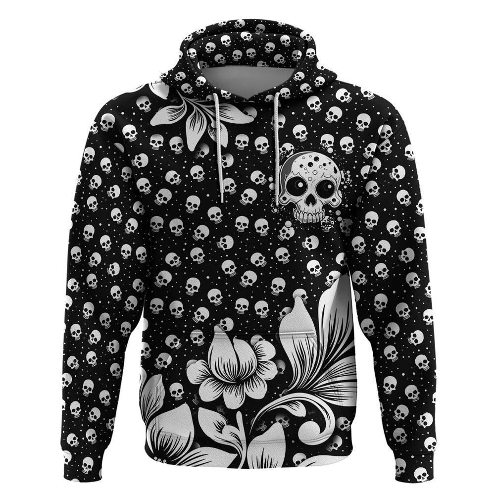 Skull Hoodie Cute Skull Fun and Floral Skull Hoodie Cute Skull Fun and Floral