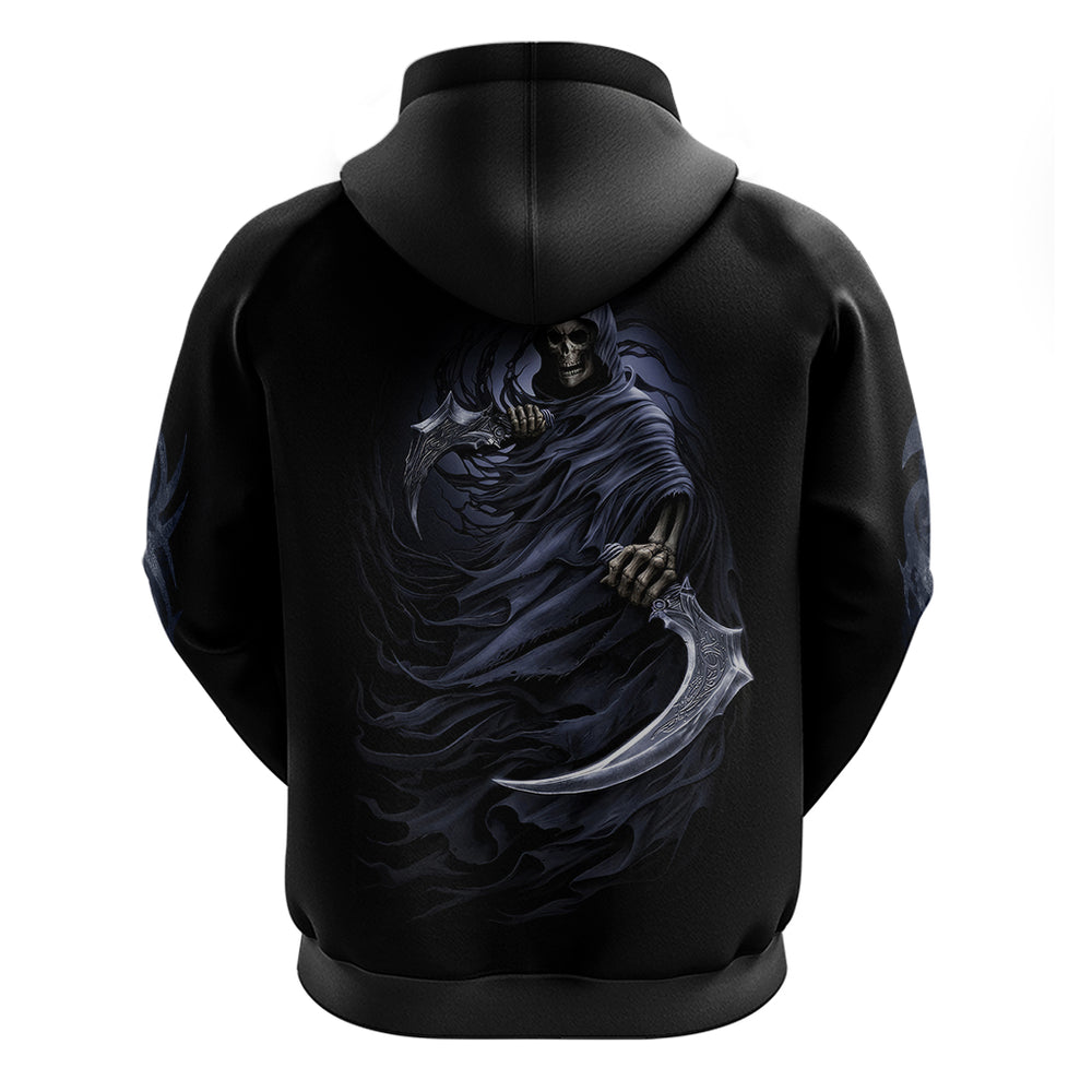 Skull Hoodie Purple Death Reaper DT01 Skull Hoodie Purple Death Reaper DT01