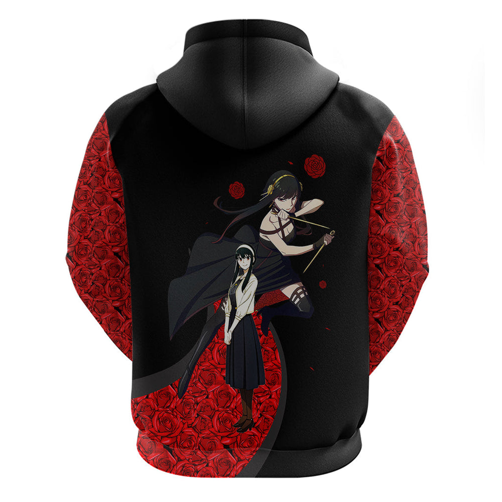 SpyxFamily Hoodie Thorn Princess Red Roses SpyxFamily Hoodie Thorn Princess Red Roses