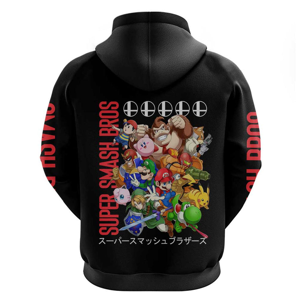 Super Smash Bros Hoodie Anime Style Super Smash Bros Hoodie Anime Style