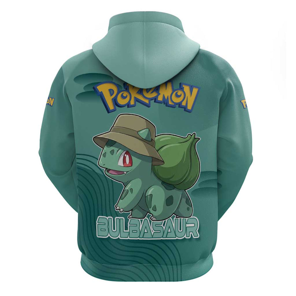 Bulbasaur Pok Hoodie Explorer Jungle Chibi Style Bulbasaur Pok Hoodie Explorer Jungle Chibi Style