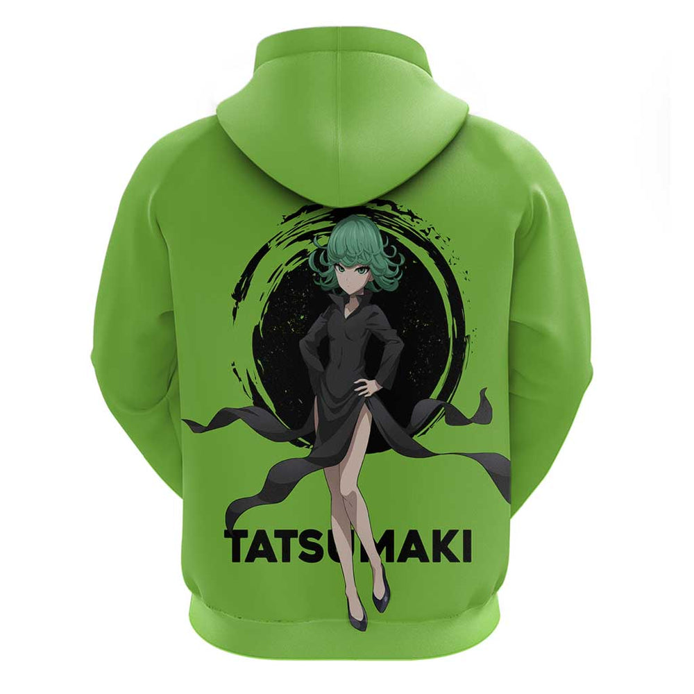 Tatsumaki - One Punch Man Hoodie Anime Text Pattern Style Tatsumaki - One Punch Man Hoodie Anime Text Pattern Style