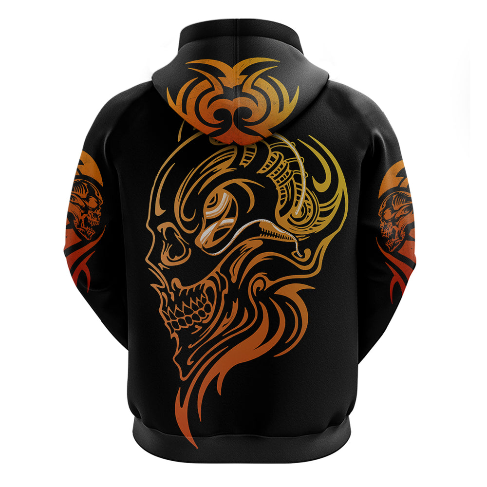 Tattoo Skull Hoodie Golden Skull Face Tattoo DT01 Tattoo Skull Hoodie Golden Skull Face Tattoo DT01