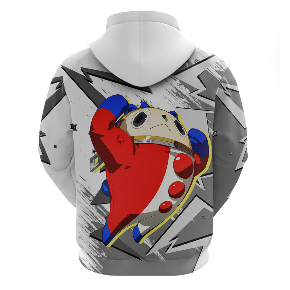 Teddie Persona Hoodie Anime Mix Polygon Cyber Style Teddie Persona Hoodie Anime Mix Polygon Cyber Style