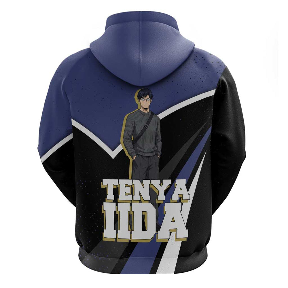 Tenya Iida My Hero Academia Hoodie Anime Grunge Splatter Graphic Style Tenya Iida My Hero Academia Hoodie Anime Grunge Splatter Graphic Style
