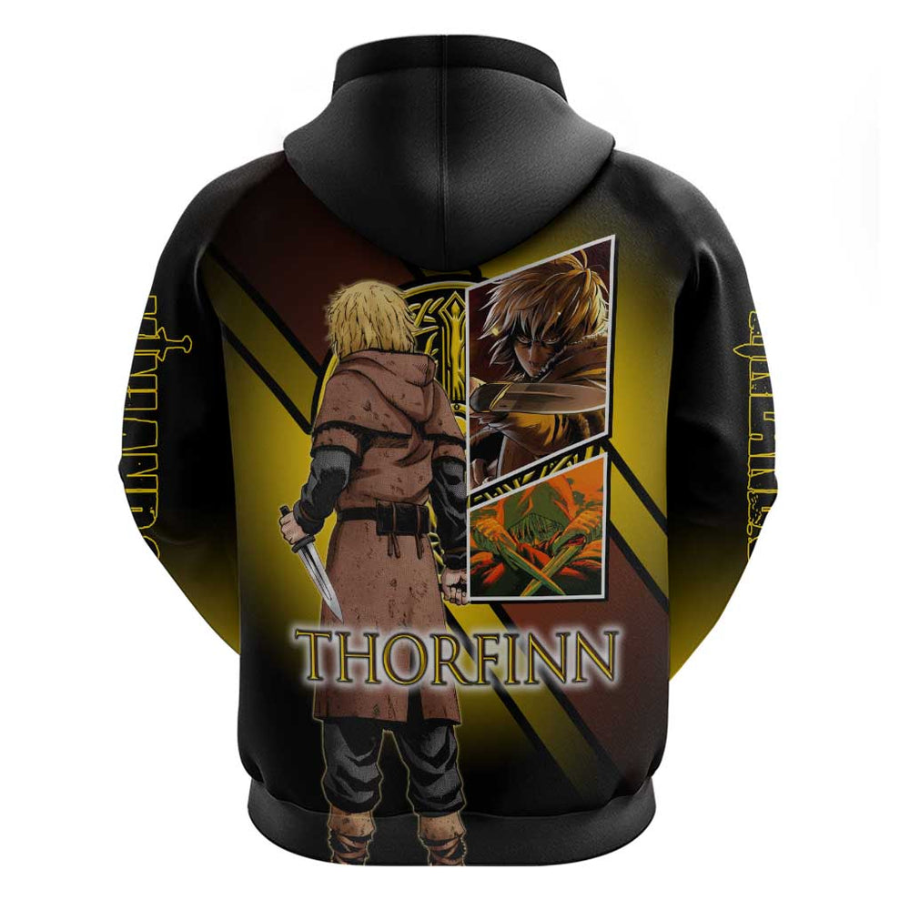 Thorfinn Norse Avenger Hoodie Viking Manga Illustration Style Thorfinn Norse Avenger Hoodie Viking Manga Illustration Style
