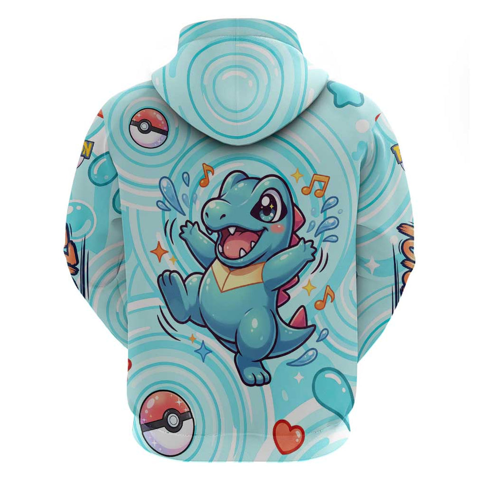Totodile Hoodie Vibrant Kawaii Splash Pop Art Totodile Hoodie Vibrant Kawaii Splash Pop Art