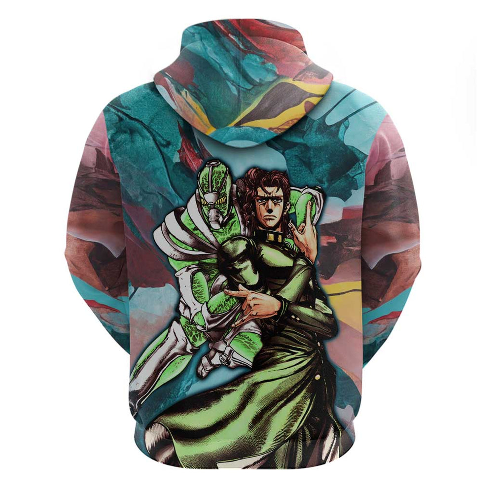 Trippy Kakyoin Hierophant Green Jojos Bizarre Adventure Hoodie Trippy Mix Anime Style Trippy Kakyoin Hierophant Green Jojos Bizarre Adventure Hoodie Trippy Mix Anime Style