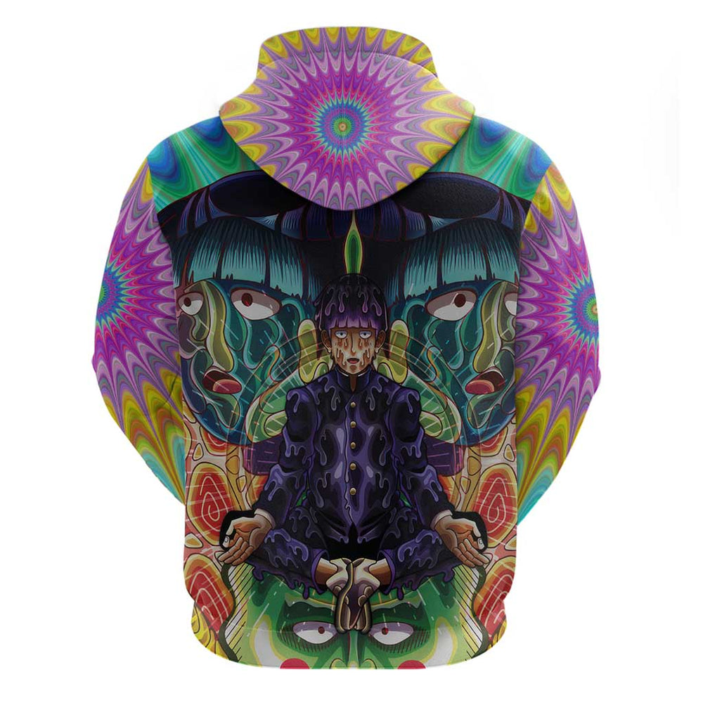 Trippy Meditating Shigeo Kageyama Mob Psycho 100 Hoodie Trippy Mix Anime Style Trippy Meditating Shigeo Kageyama Mob Psycho 100 Hoodie Trippy Mix Anime Style