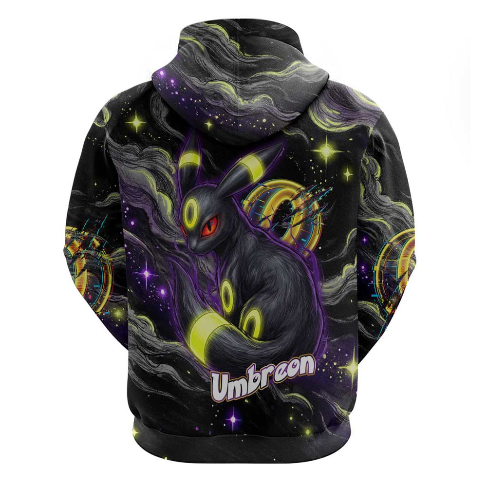 Umbreon Hoodie Cosmic Neon Galaxy Art Umbreon Hoodie Cosmic Neon Galaxy Art