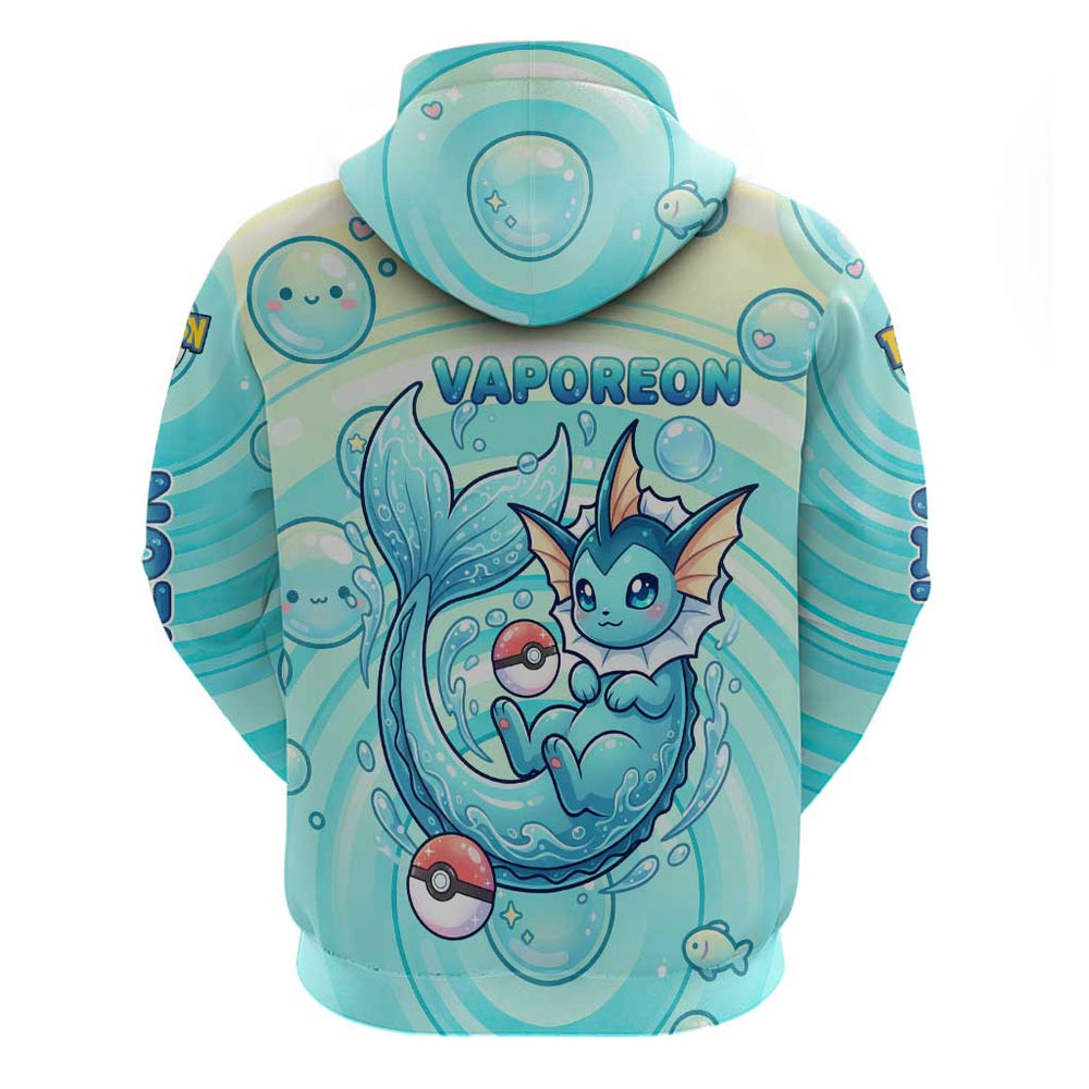 Vaporeon Hoodie Dreamy Ocean Bubble Fantasy Art Vaporeon Hoodie Dreamy Ocean Bubble Fantasy Art