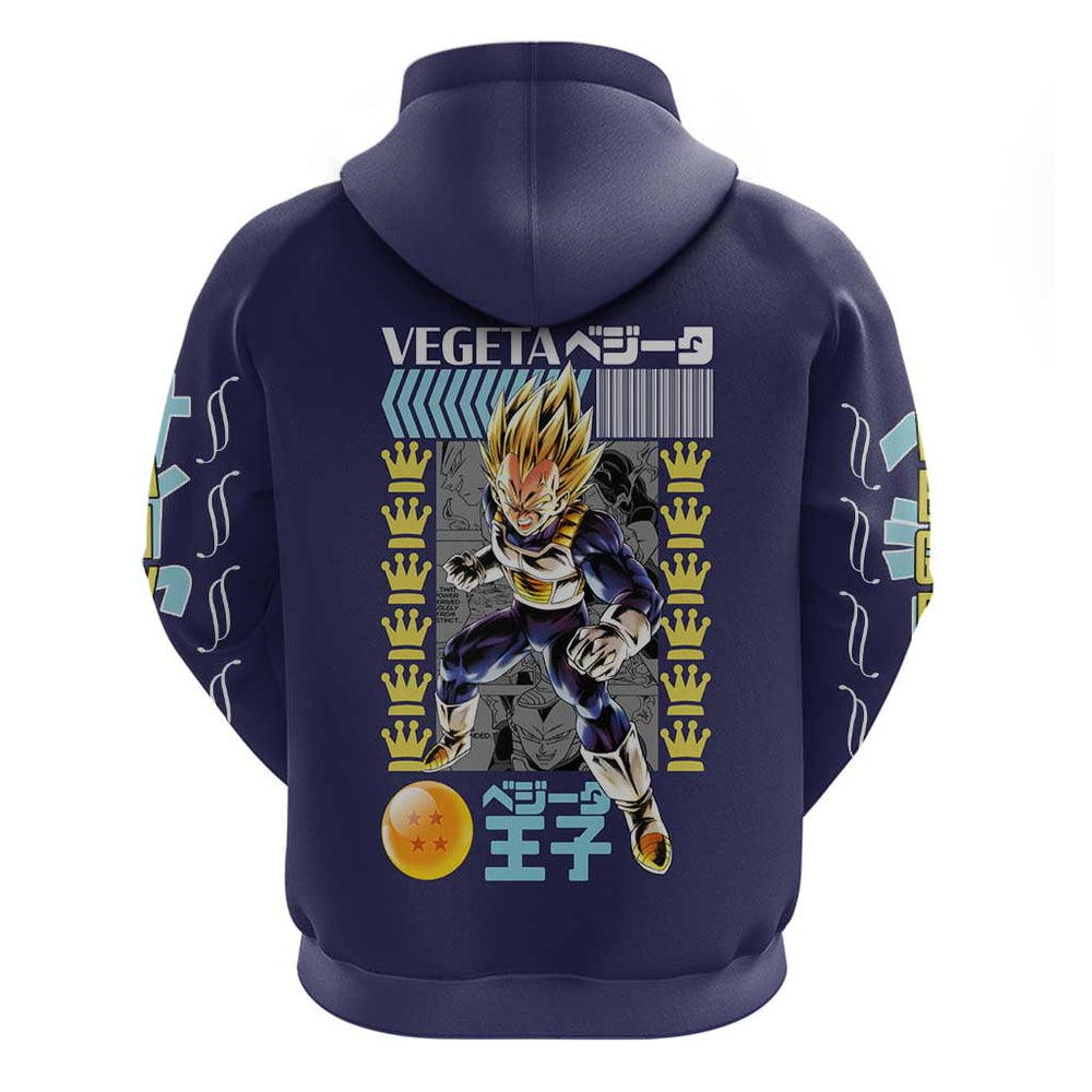 Vegeta V2 Dragon Ball Z Hoodie Anime Style Vegeta V2 Dragon Ball Z Hoodie Anime Style