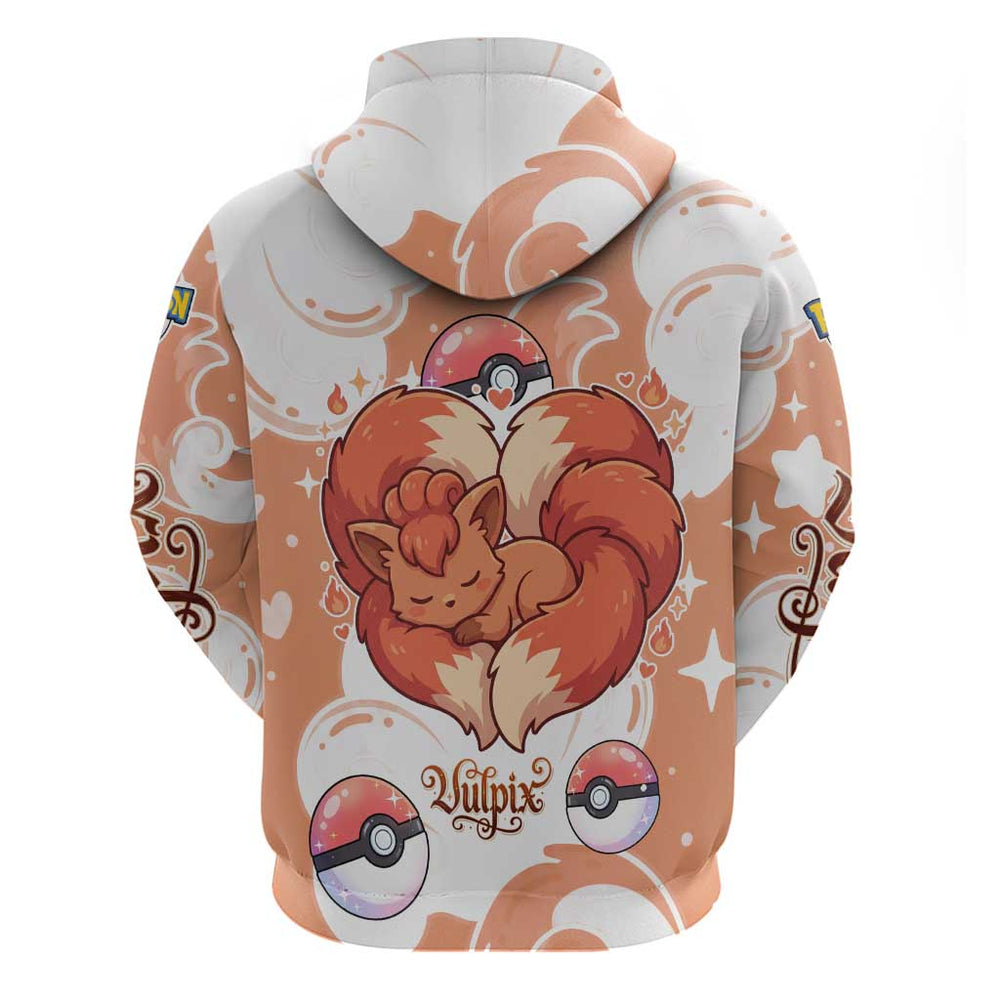 Vulpix Hoodie Vintage Flame Swirl Art Vulpix Hoodie Vintage Flame Swirl Art
