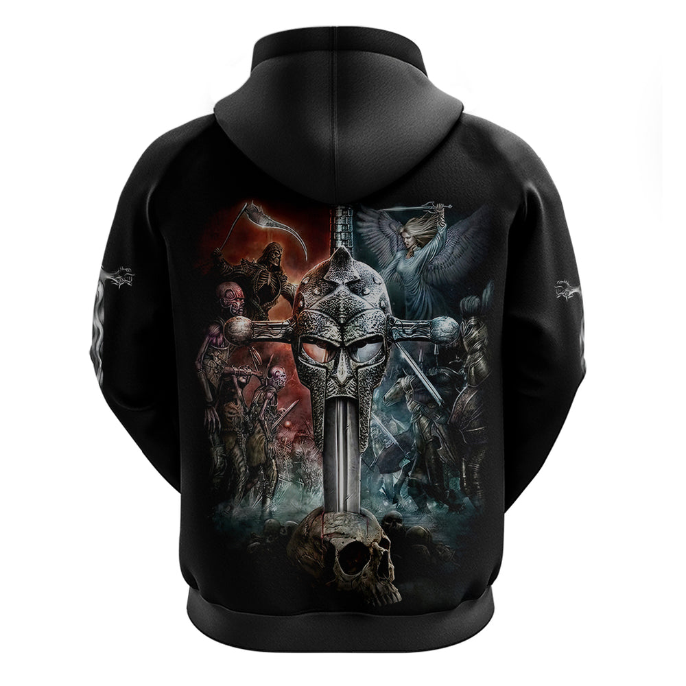 Warrior Skull Hoodie Skull Warrior Viking DT01 Warrior Skull Hoodie Skull Warrior Viking DT01