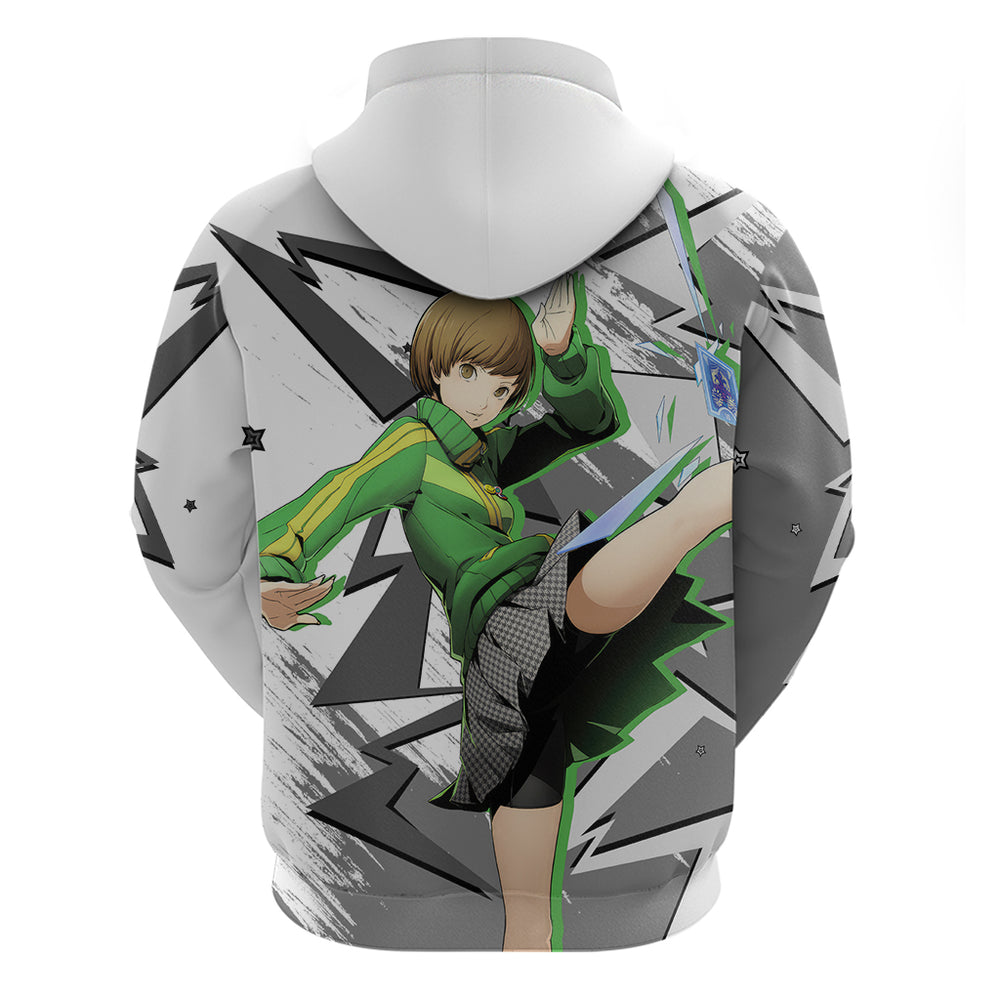 Chie Satonaka Persona Hoodie Anime Mix Polygon Cyber Style Chie Satonaka Persona Hoodie Anime Mix Polygon Cyber Style