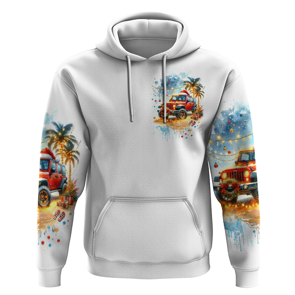 Christmas Beach Jeep Hoodie I'm Dreaming Of A Beachy Christmas DT01 Christmas Beach Jeep Hoodie I'm Dreaming Of A Beachy Christmas DT01