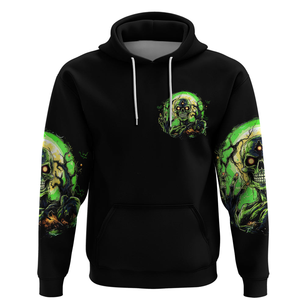 Zombie Skull Hoodie I Never Alone My Demon With Me 24 7 DT01 Zombie Skull Hoodie I Never Alone My Demon With Me 24 7 DT01