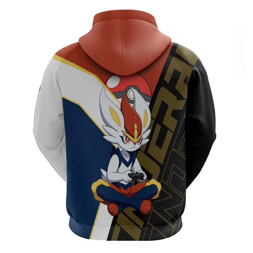 Cinderace Pok Hoodie Dynamic Retro Anime Style Cinderace Pok Hoodie Dynamic Retro Anime Style