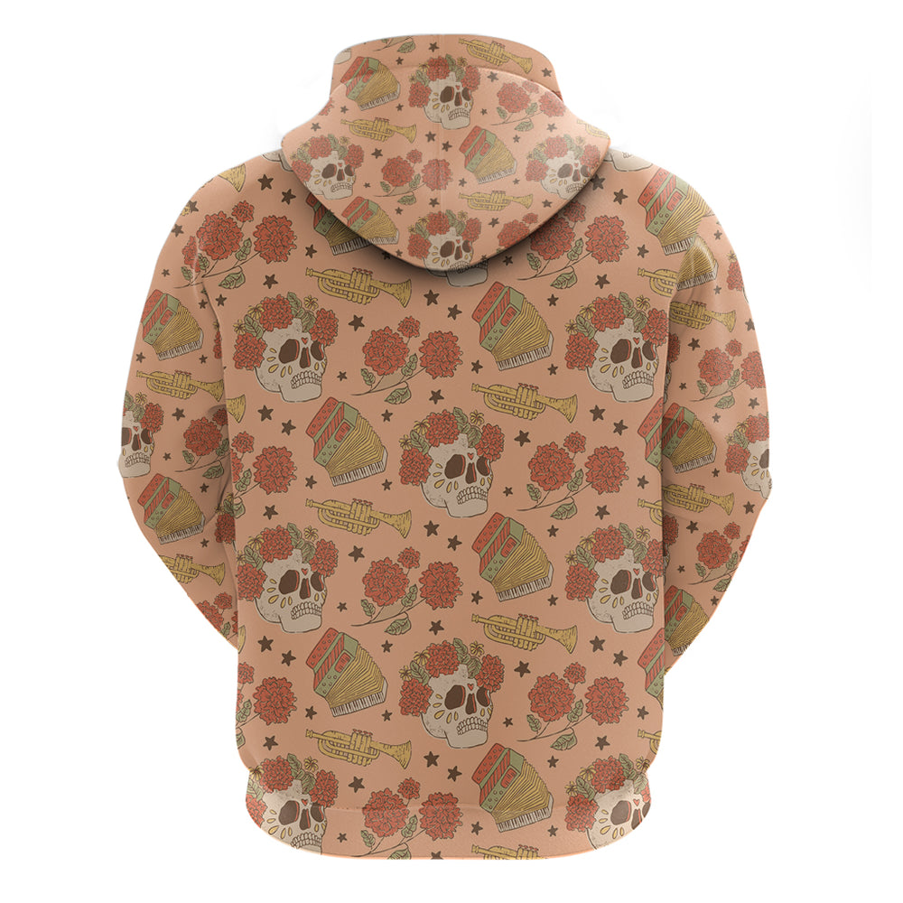 Day of the Dead Hoodie Sugar Skulls DT02 Day of the Dead Hoodie Sugar Skulls DT02