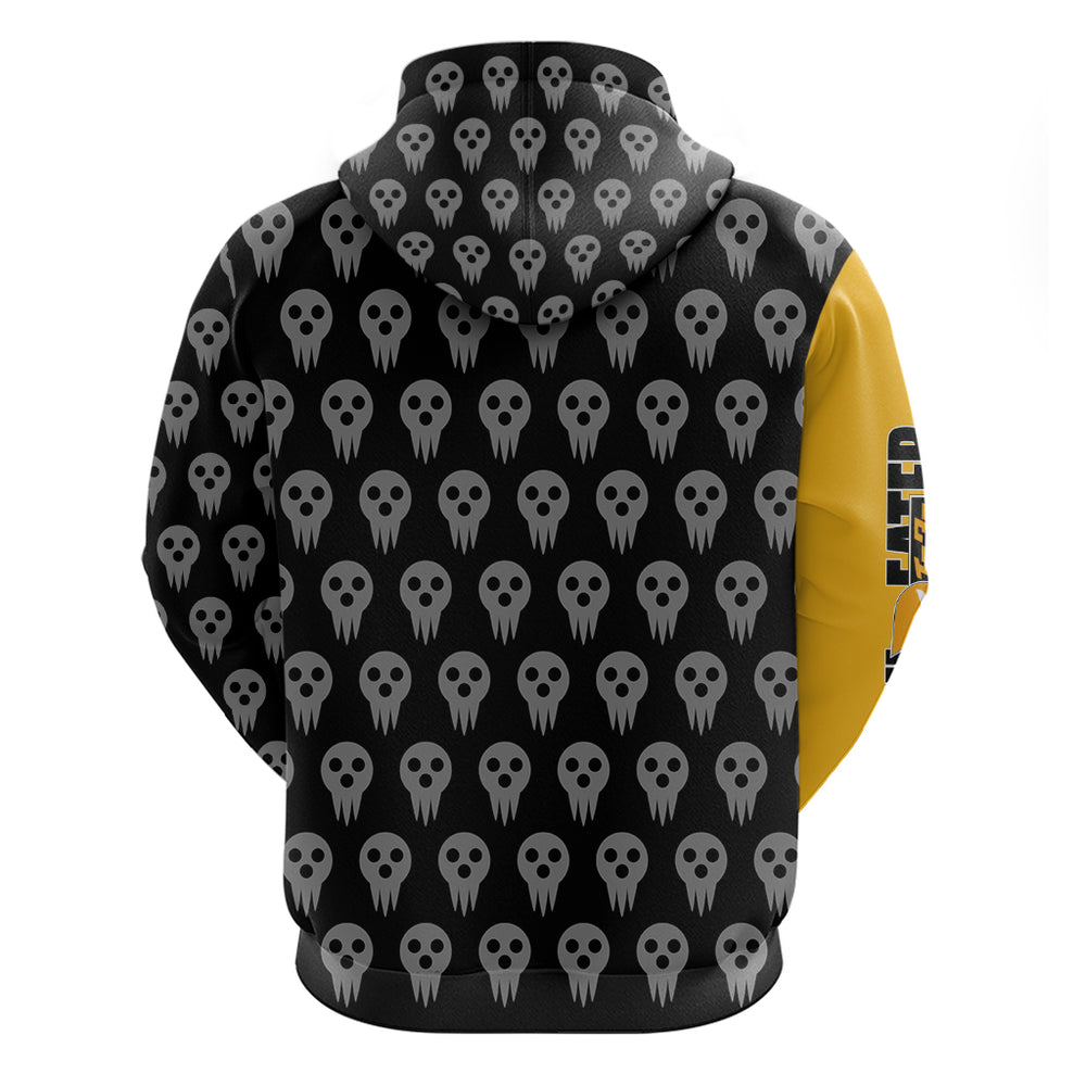 Death the Kid Soul Eater Hoodie Anime Art Mix With Skull Pattern Style Death the Kid Soul Eater Hoodie Anime Art Mix With Skull Pattern Style