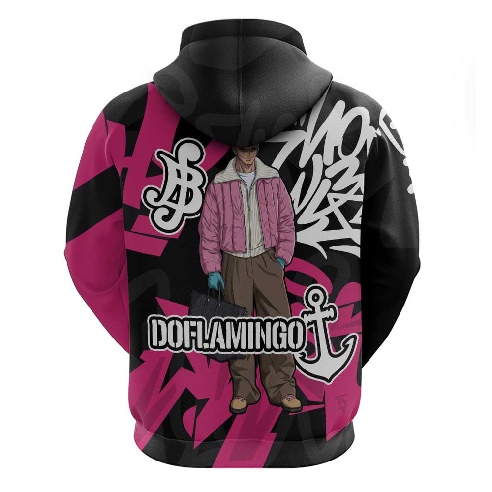 Donquixote Doflamingo One Piece Hoodie Graffiti Street Art Anime Collage Donquixote Doflamingo One Piece Hoodie Graffiti Street Art Anime Collage