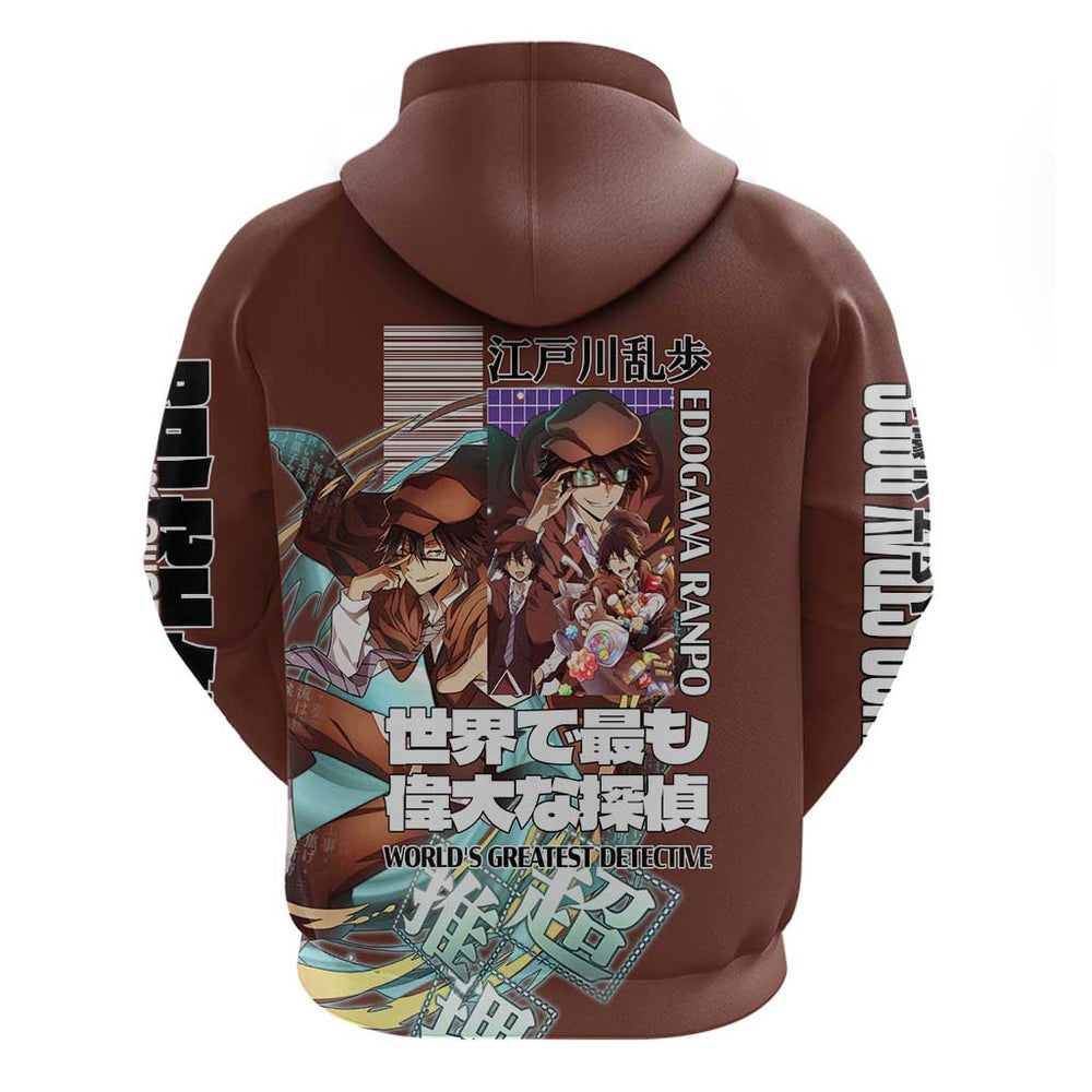 Edogawa Ranpo Bungou Stray Dogs Hoodie Japan Anime Style Edogawa Ranpo Bungou Stray Dogs Hoodie Japan Anime Style