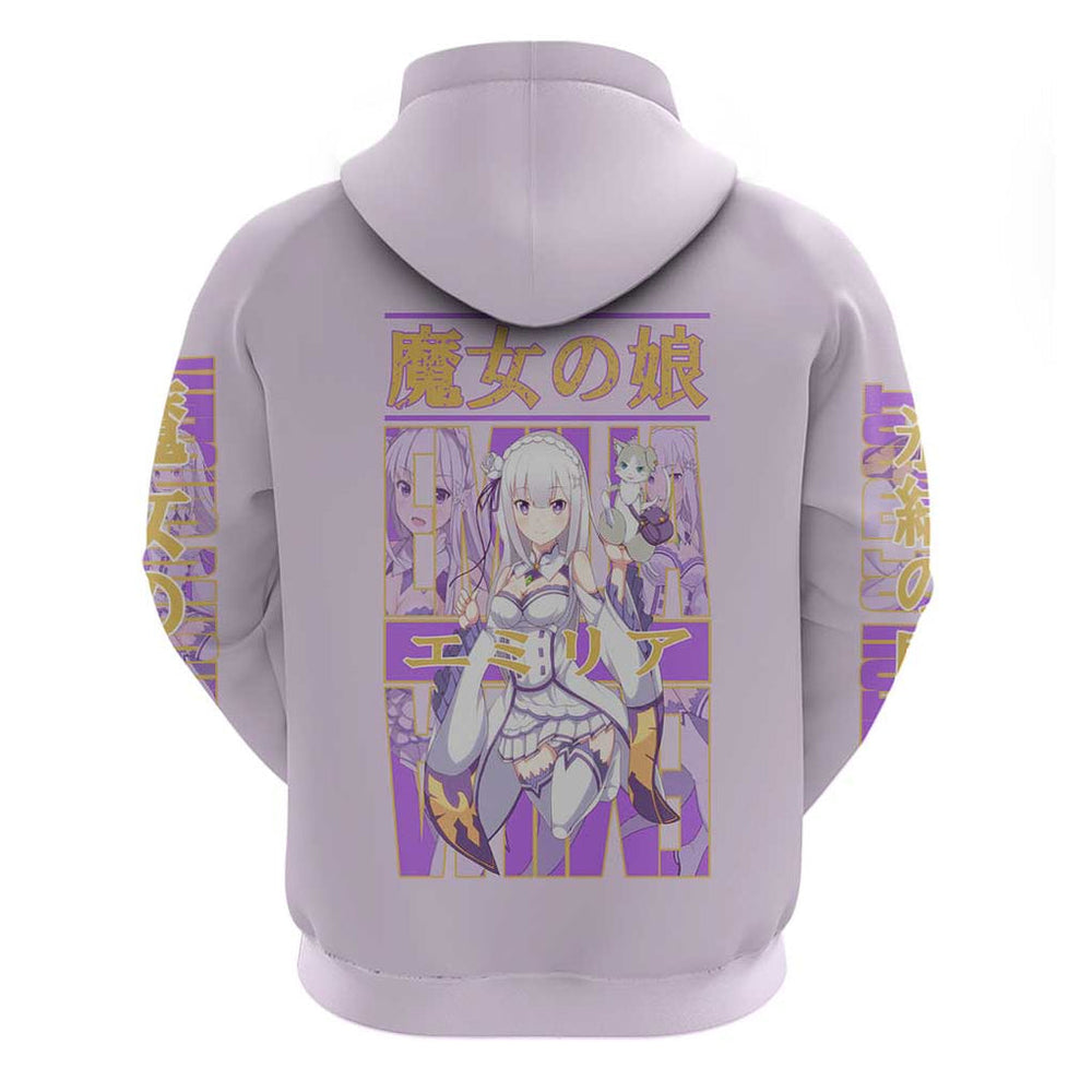 Emilia Re Zero Hoodie Anime Style Emilia Re Zero Hoodie Anime Style