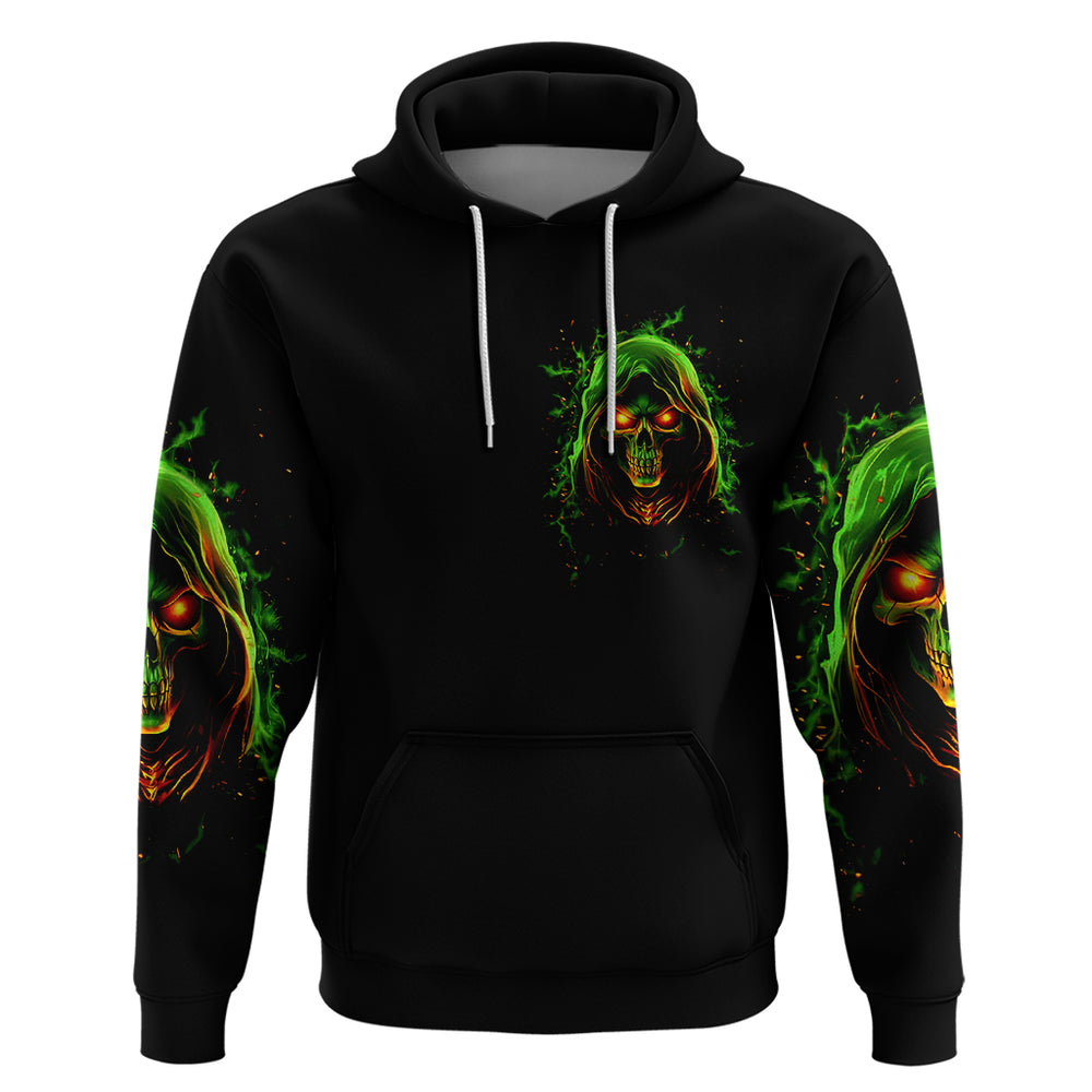 Fire Death Skull Hoodie The Only Thing That Can Stop Is Me DT01 Fire Death Skull Hoodie The Only Thing That Can Stop Is Me DT01