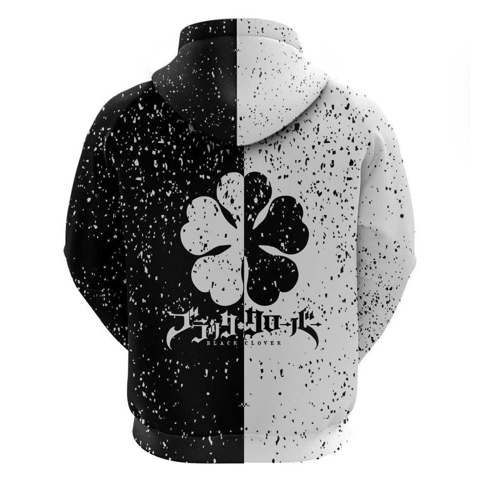 Five Leaf Clover Black Clover Hoodie Anime Grunge Style Five Leaf Clover Black Clover Hoodie Anime Grunge Style