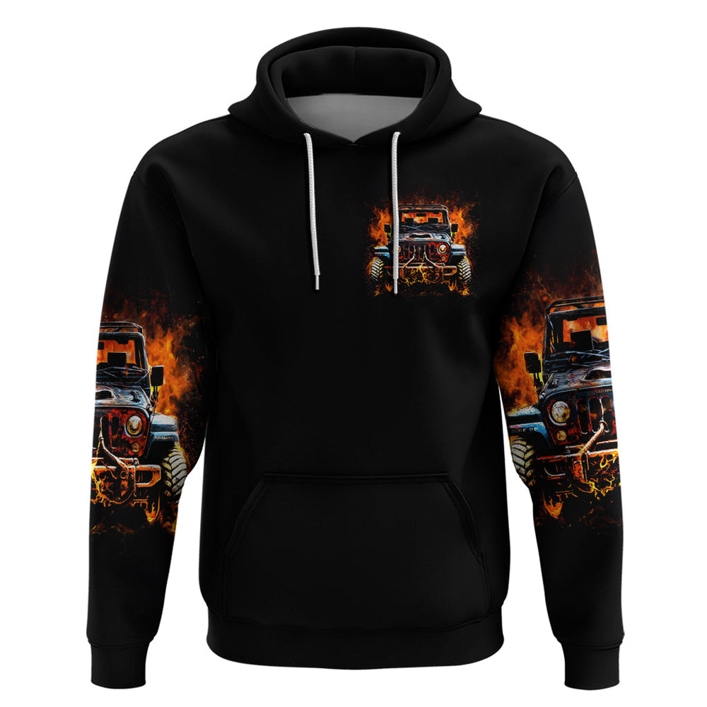 Flame Jeep Hoodie I'm The Black Jeep Of The Family DT01 Flame Jeep Hoodie I'm The Black Jeep Of The Family DT01