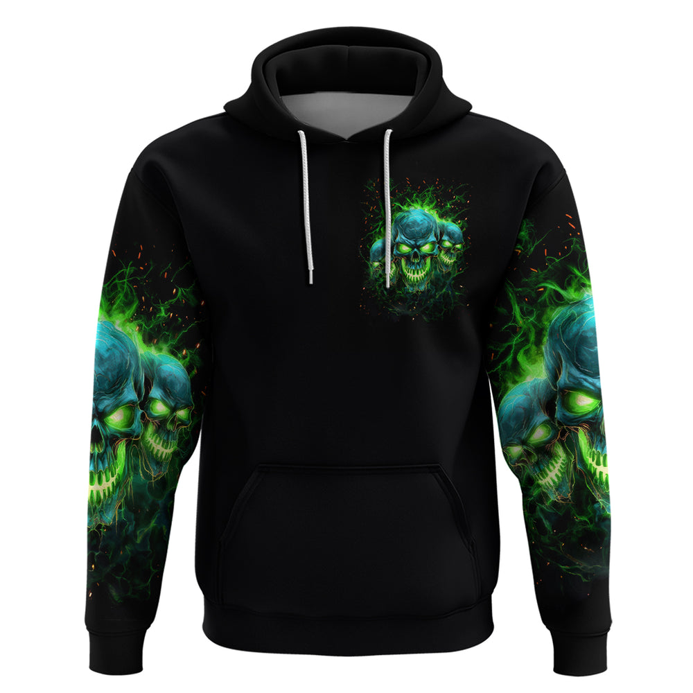 Flame Skull Hoodie I'm Never Alone My Demons Are Wit Me 24 7 DT01 Flame Skull Hoodie I'm Never Alone My Demons Are Wit Me 24 7 DT01