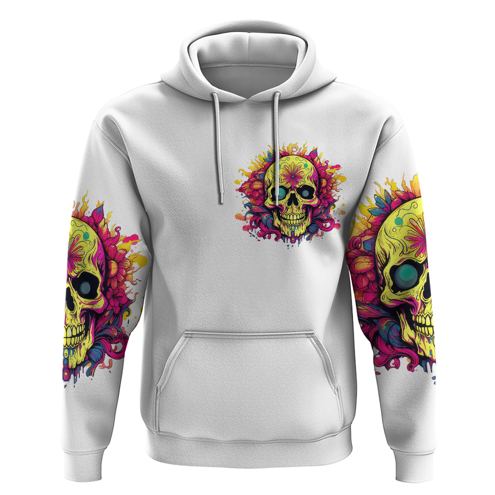 Flower Skull Hoodie Judge Me When You're Perfect Otherwise Shut Up DT01 Flower Skull Hoodie Judge Me When You're Perfect Otherwise Shut Up DT01