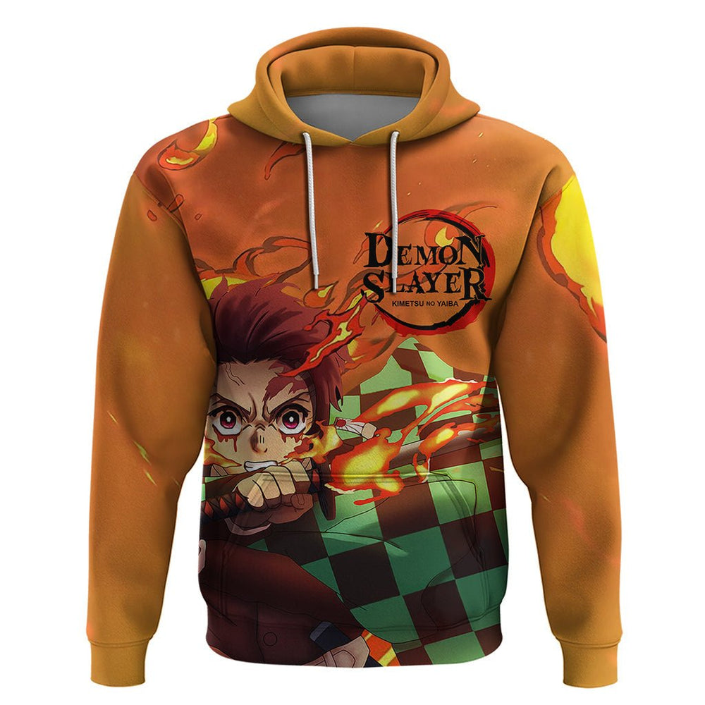 Anime Demon Slayers Kamado Tanjiro Hoodie Hinokami Kagura Anime Demon Slayers Kamado Tanjiro Hoodie Hinokami Kagura