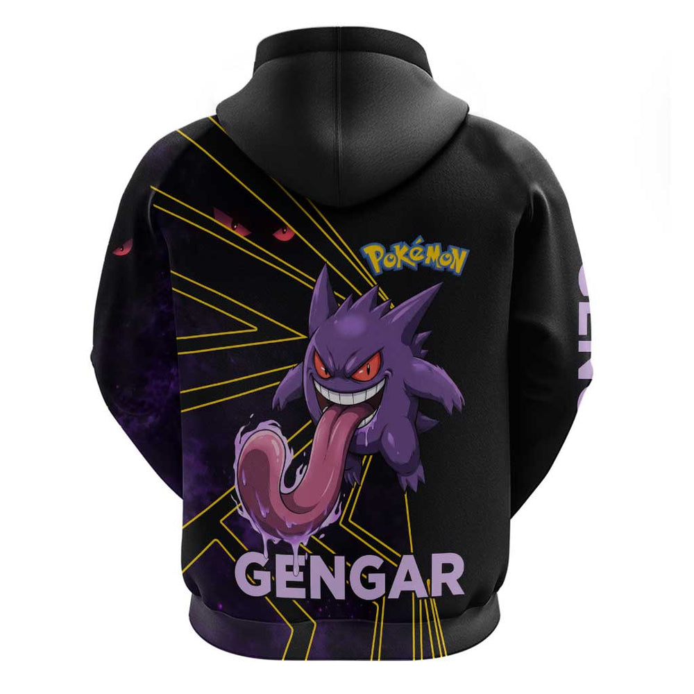 Gengar Pok Hoodie Neon Shadow Comic Style Gengar Pok Hoodie Neon Shadow Comic Style