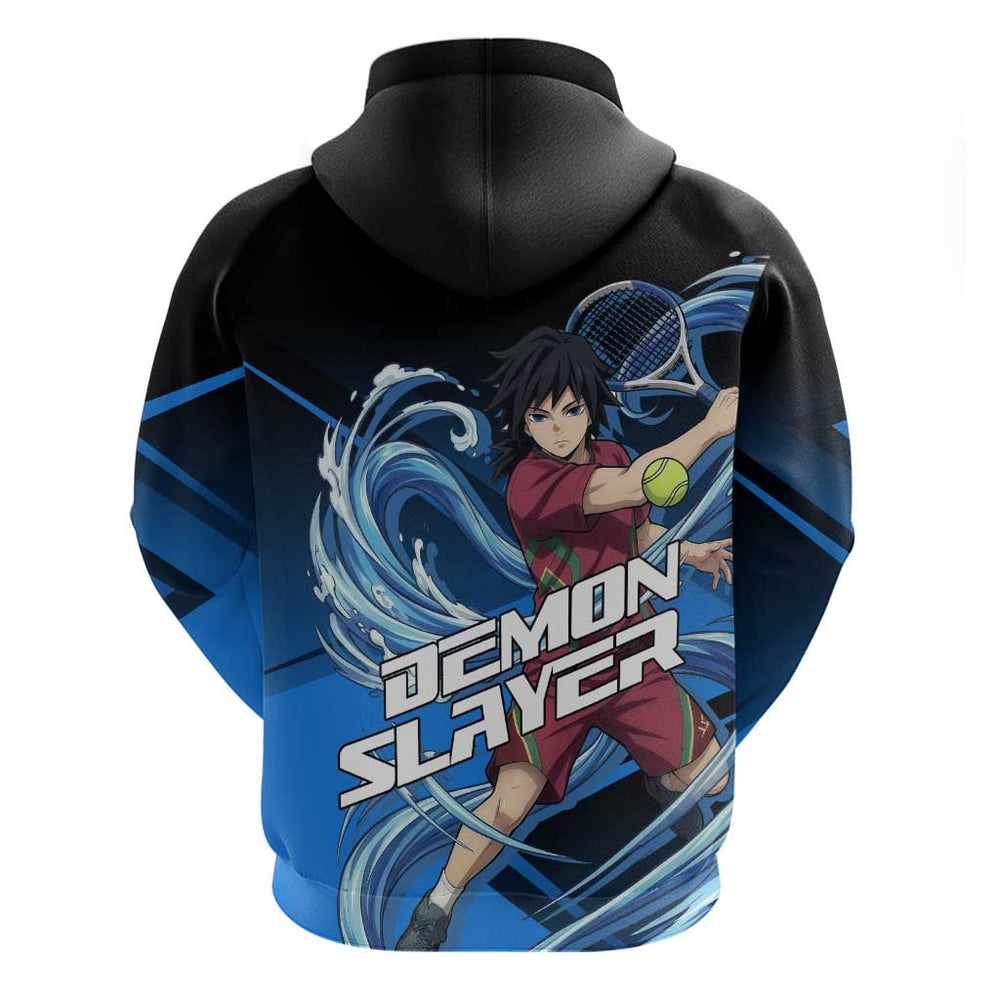 Giyuu Tomioka Water Serve Hoodie Sporty Anime Mashup Style Giyuu Tomioka Water Serve Hoodie Sporty Anime Mashup Style