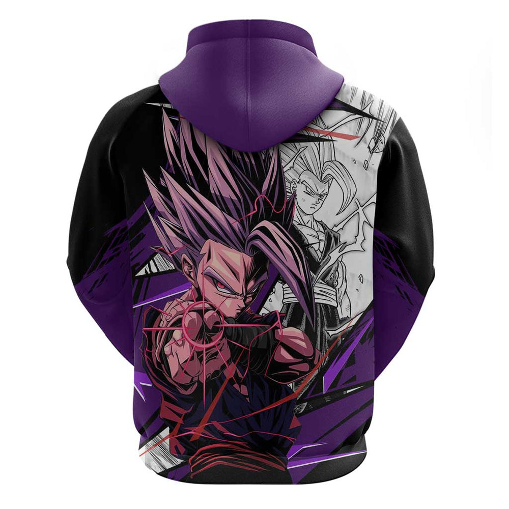 Gohan SSJ2 - Dragon Ball Hoodie Anime Mix Manga Style Gohan SSJ2 - Dragon Ball Hoodie Anime Mix Manga Style