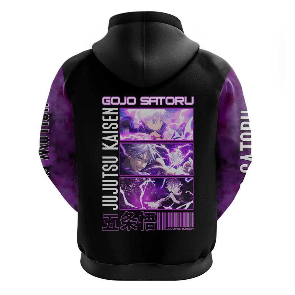 Gojo Satoru Hollow Purple Jujutsu Kaisen Hoodie Anime Style Gojo Satoru Hollow Purple Jujutsu Kaisen Hoodie Anime Style