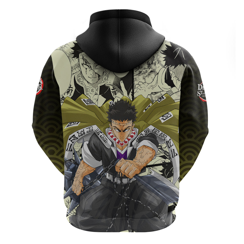 Gyomei Himejima Demon Slayer Hoodie Anime Mix Manga Style Gyomei Himejima Demon Slayer Hoodie Anime Mix Manga Style