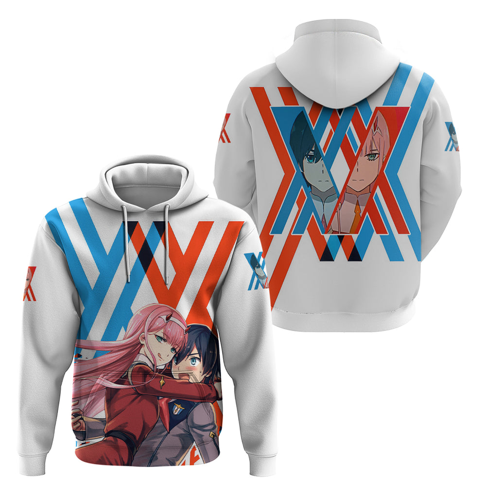 Hiro and Zero Two Strelitzia Hoodie Anime Style Hiro and Zero Two Strelitzia Hoodie Anime Style