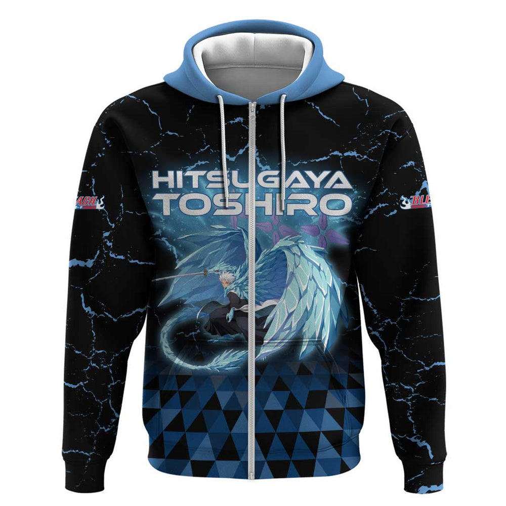 Hitsugaya Toshiro Bleach Hoodie Ice Element Anime Crystal Style Hitsugaya Toshiro Bleach Hoodie Ice Element Anime Crystal Style