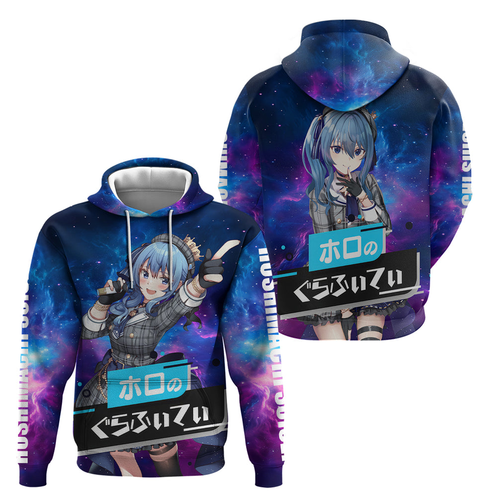 Hoshimachi Suisei Holo Live Hoodie Galaxy Style Hoshimachi Suisei Holo Live Hoodie Galaxy Style