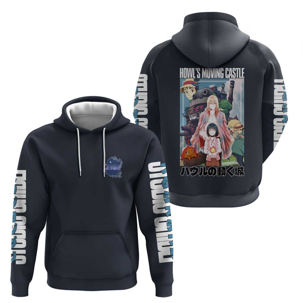 Howls Moving Castle Studio Ghibli Hoodie Anime Style Howls Moving Castle Studio Ghibli Hoodie Anime Style
