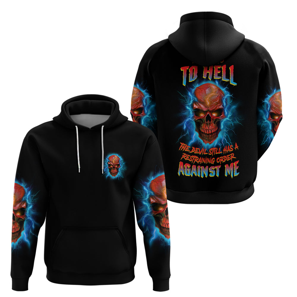 I Can't Go To Hell Thunder Skull Hoodie I Can't Go To Hell Thunder Skull Hoodie