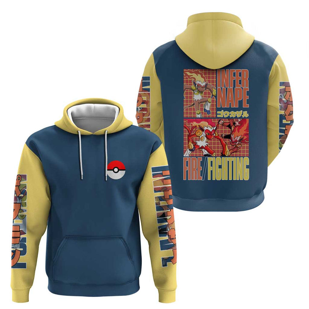 Infernape - Poke Hoodie Anime Style Infernape - Poke Hoodie Anime Style