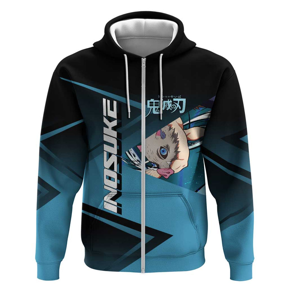Inosuke Hashibira Beast Tennis Form Hoodie Sporty Anime Mashup Style Inosuke Hashibira Beast Tennis Form Hoodie Sporty Anime Mashup Style