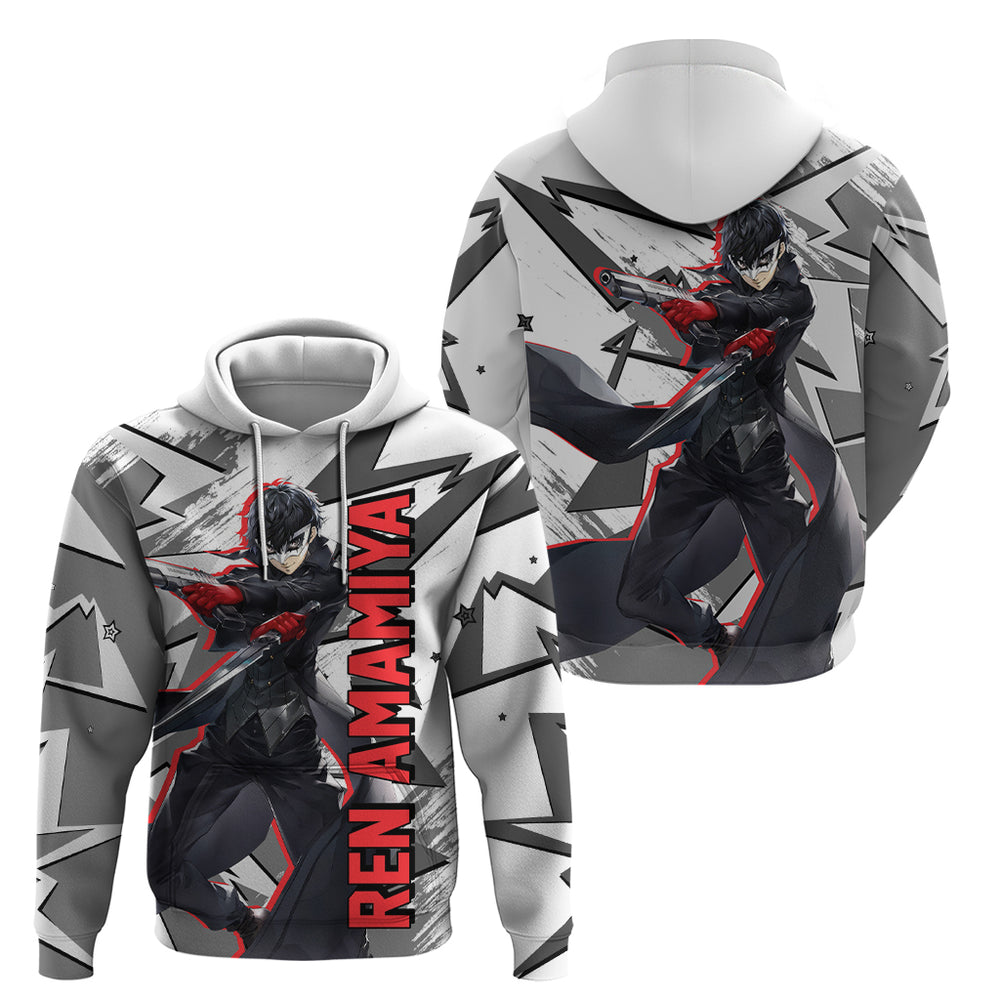 Joker Persona Hoodie Anime Mix Polygon Cyber Style Joker Persona Hoodie Anime Mix Polygon Cyber Style